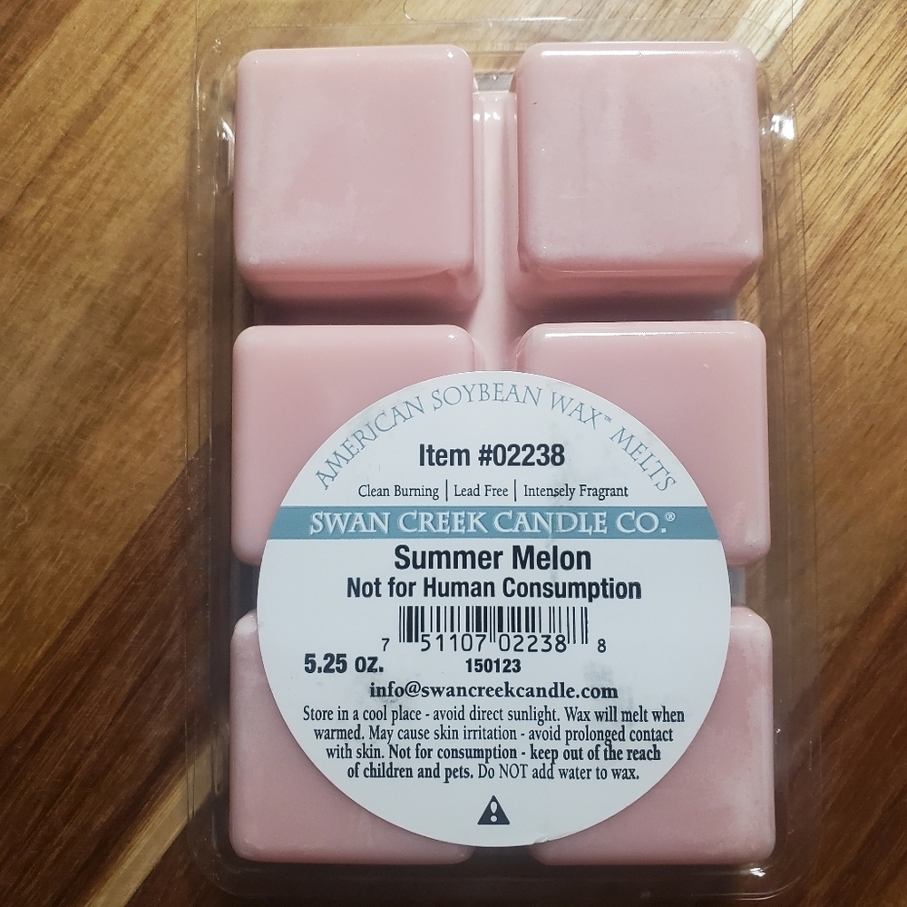 SUMMER MELON by SWAN CREEK CANDLE CO Herbal Melts Natural Wax 5.25 oz NWT - Picture 2 of 6